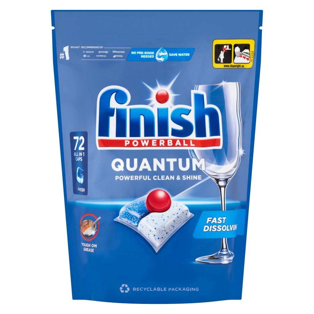 Finish Powerball Quantum All in 1 mosogatógép-kapszula, regular (72 db)