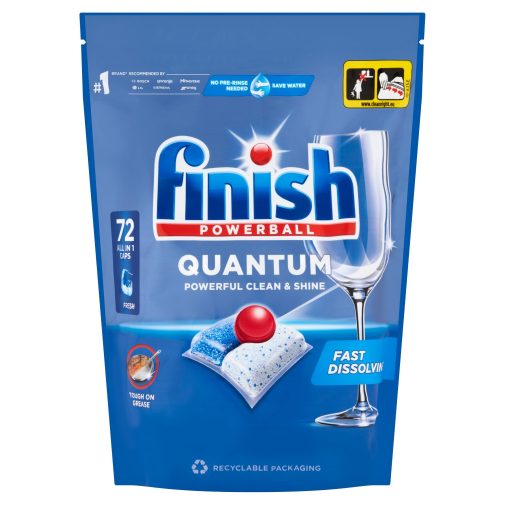 Finish Powerball Quantum All in 1 mosogatógép-kapszula, regular (72 db)