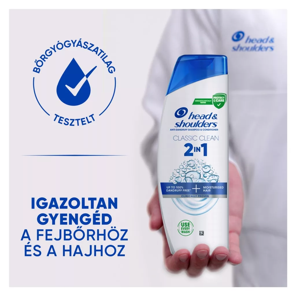 Head & Shoulders Classic Clean 2az1-ben korpásodás elleni sampon (625 ml)