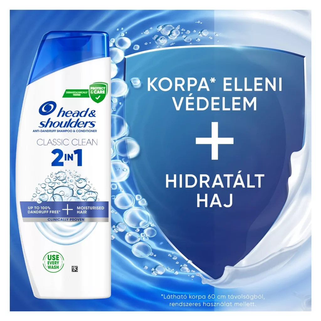 Head & Shoulders Classic Clean 2az1-ben korpásodás elleni sampon (625 ml)