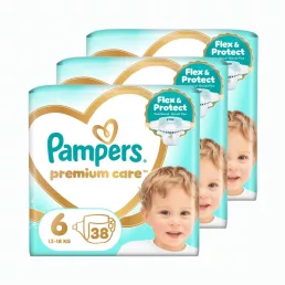 Pampers Premium Care pelenka, Junior 6, 13 kg+, 114 db