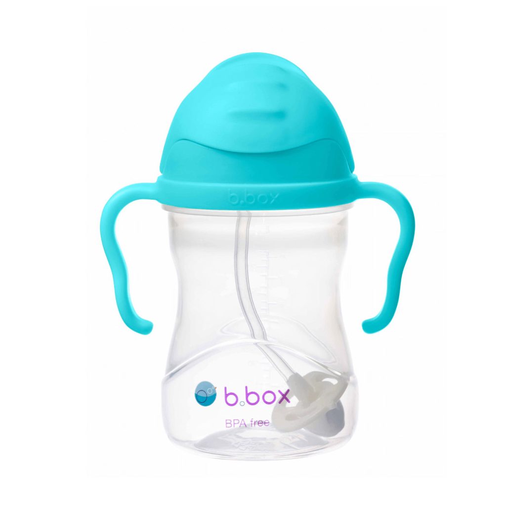 B.box súlyozott szívószálas itatópohár 240 ml (vízkék)