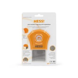 HESS! Fém tetűfésű nagyítóval PP foglalatban