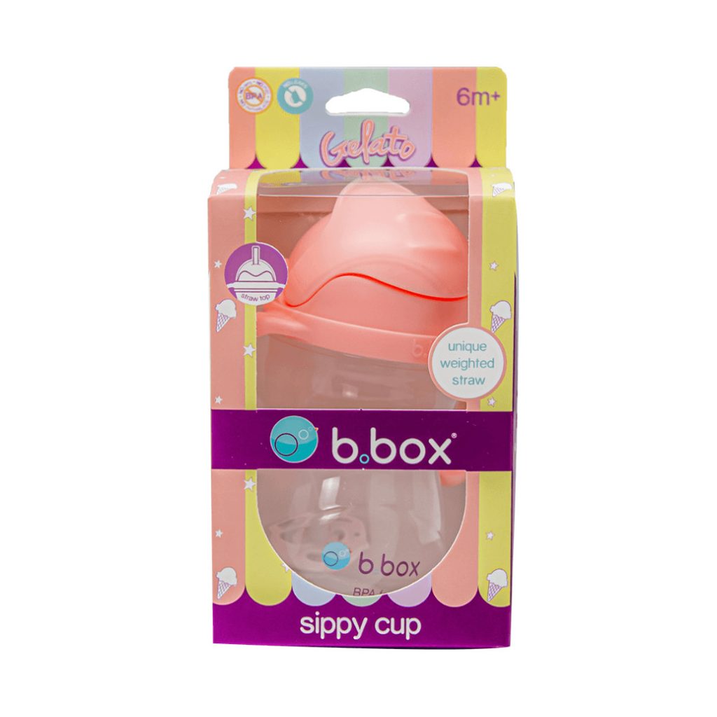 B.box súlyozott szívószálas itatópohár 240 ml (pasztell tutti-frutti)