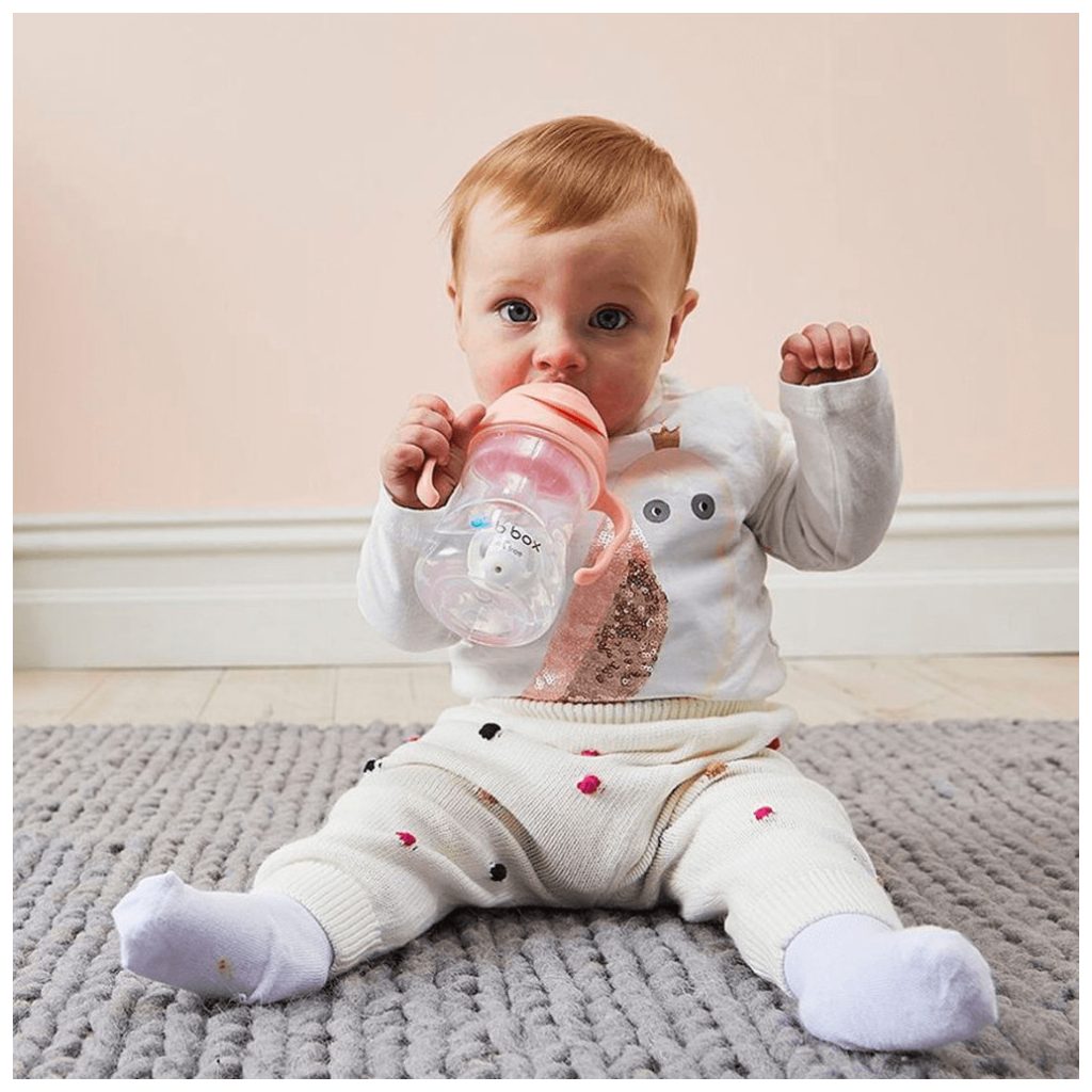 B.box súlyozott szívószálas itatópohár 240 ml (pasztell tutti-frutti)