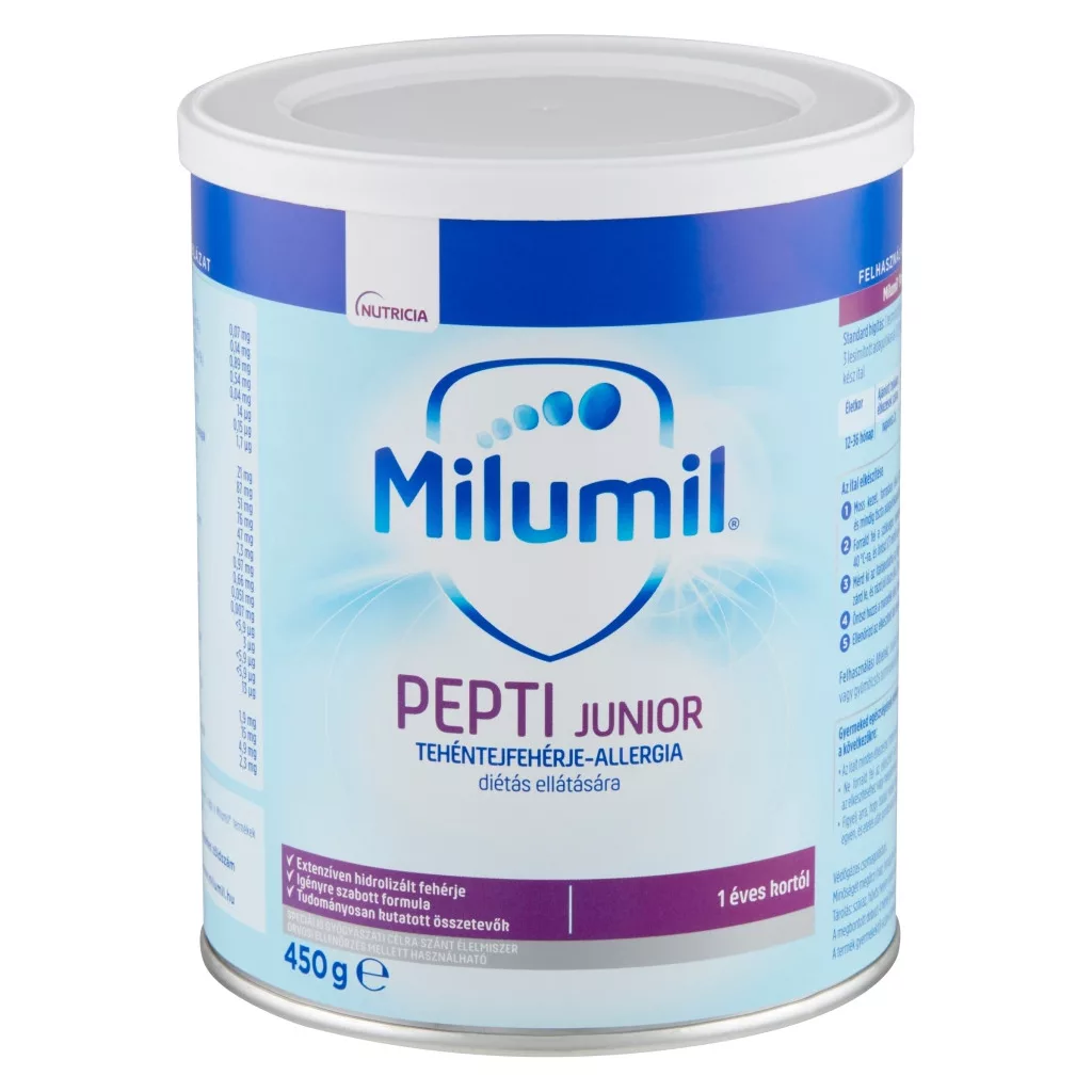 Milumil Pepti Junior speciális gyógyászati célra szánt élelmiszer 1év+ (450 g)