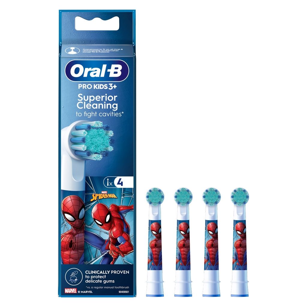 Oral-B Pro Kids fogkefefej Pókember Figurákkal (4 db)