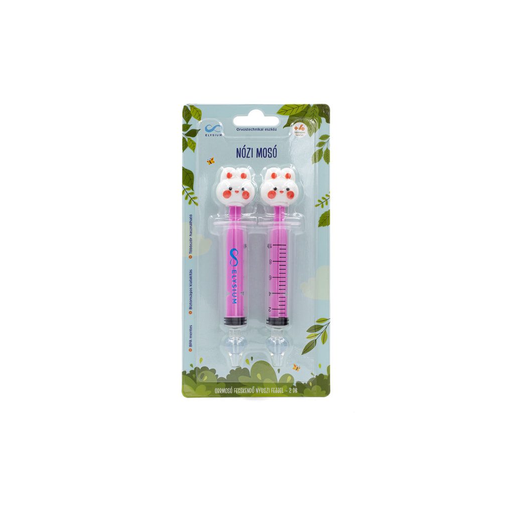 Elysium Nózi Mosó orrmosó fecskendő nyuszi fejjel - 2 db