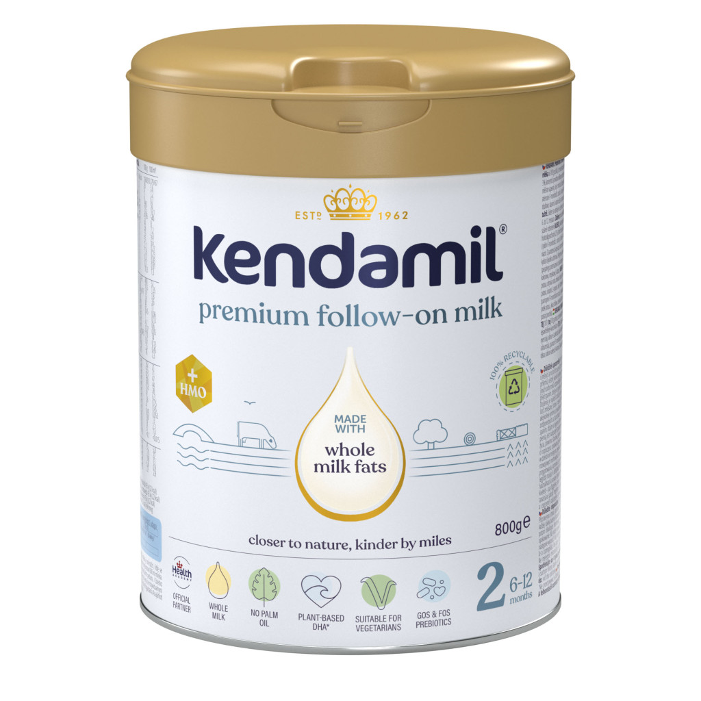 Kendamil Premium 2 tejalapú anyatej-kiegészítő tápszer 6-12 hó HMO+ (800 g)
