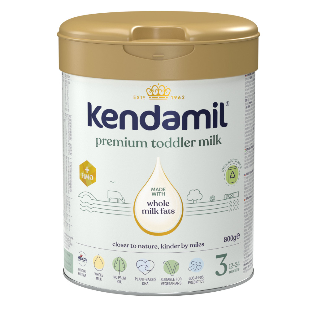 Kendamil Premium 3 tejalapú anyatej-kiegészítő tápszer 12-24 hó HMO+ (800 g)