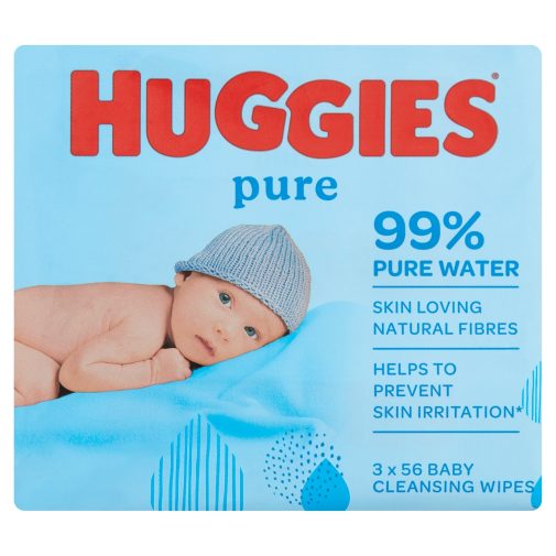 Huggies Pure nedves törlőkendő 3x56 db