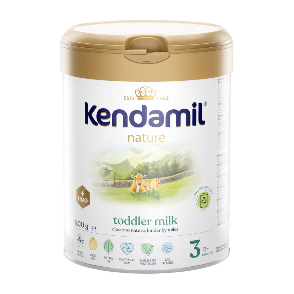 Kendamil BIO Nature 3 tejalapú anyatej-kiegészítő tápszer 12-36 hó HMO+ (800 g)