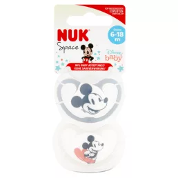 NUK Space játszócumi Mickey 6-18 hó 2 db (fiú)