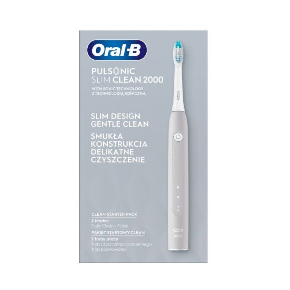 Oral-B Pulsonic Slim Clean 2000 Grey elektromos fogkefe