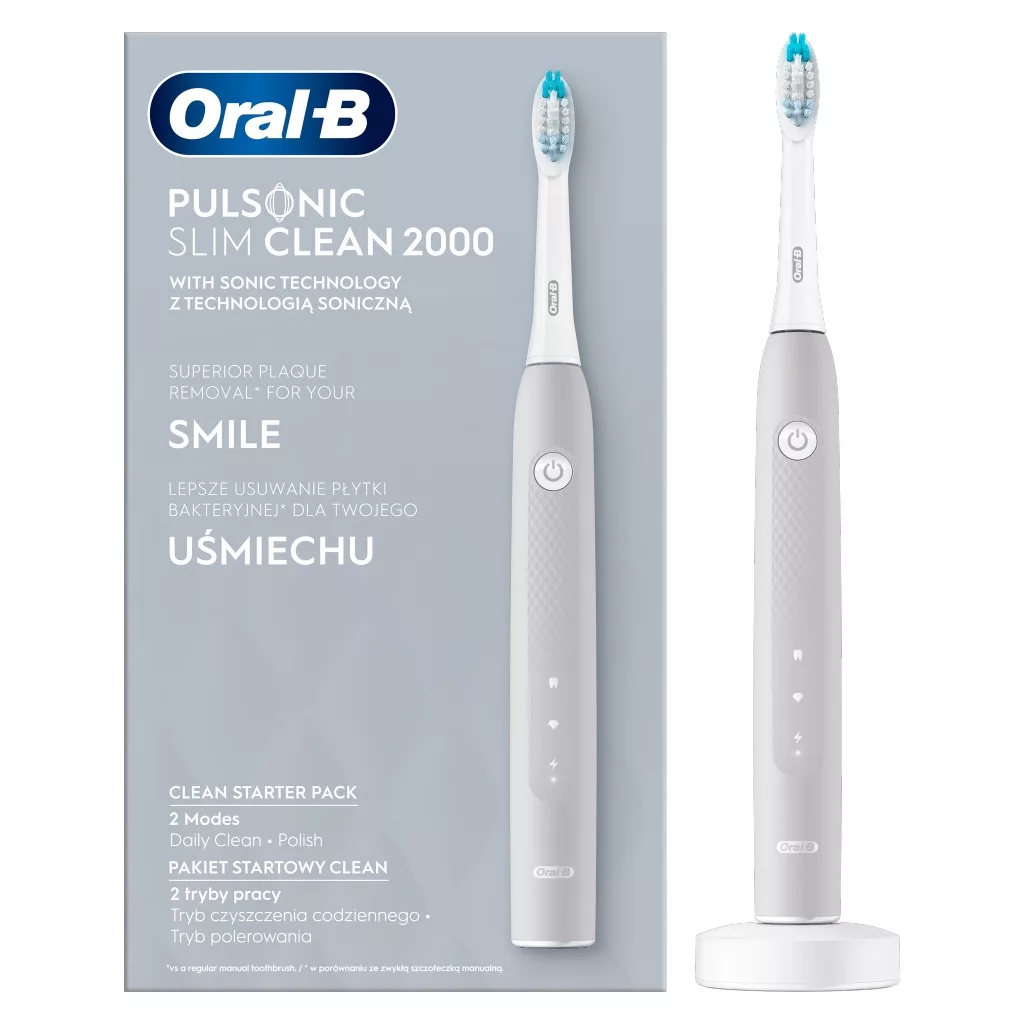 Oral-B Pulsonic Slim Clean 2000 Grey elektromos fogkefe