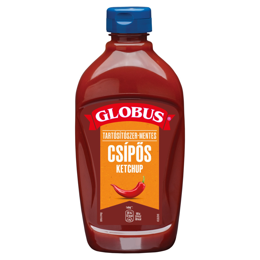 Globus Csípős Ketchup, flakonos (470 g)