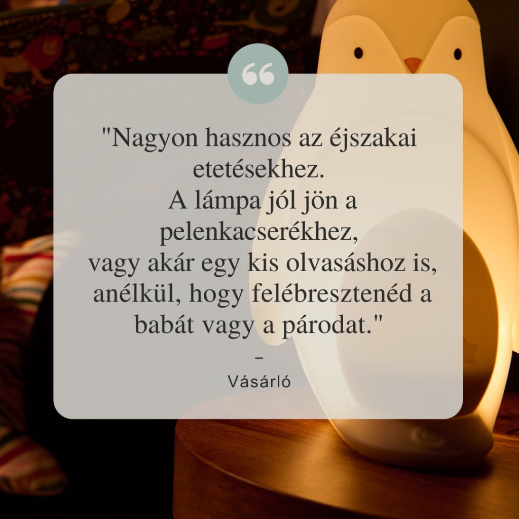 Tommee Tippee 2 az 1-ben hordozható éjszakai fény pingvin állítható fényerővel