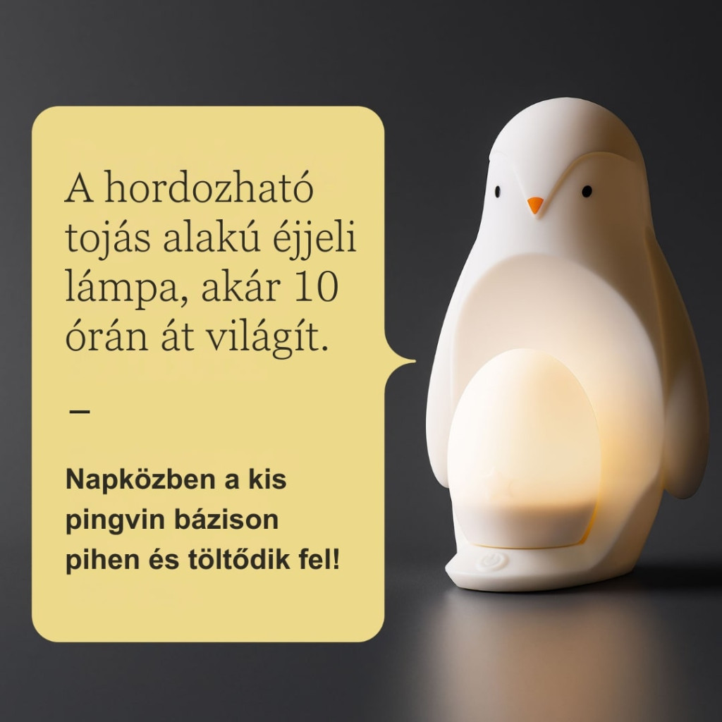 Tommee Tippee 2 az 1-ben hordozható éjszakai fény pingvin állítható fényerővel