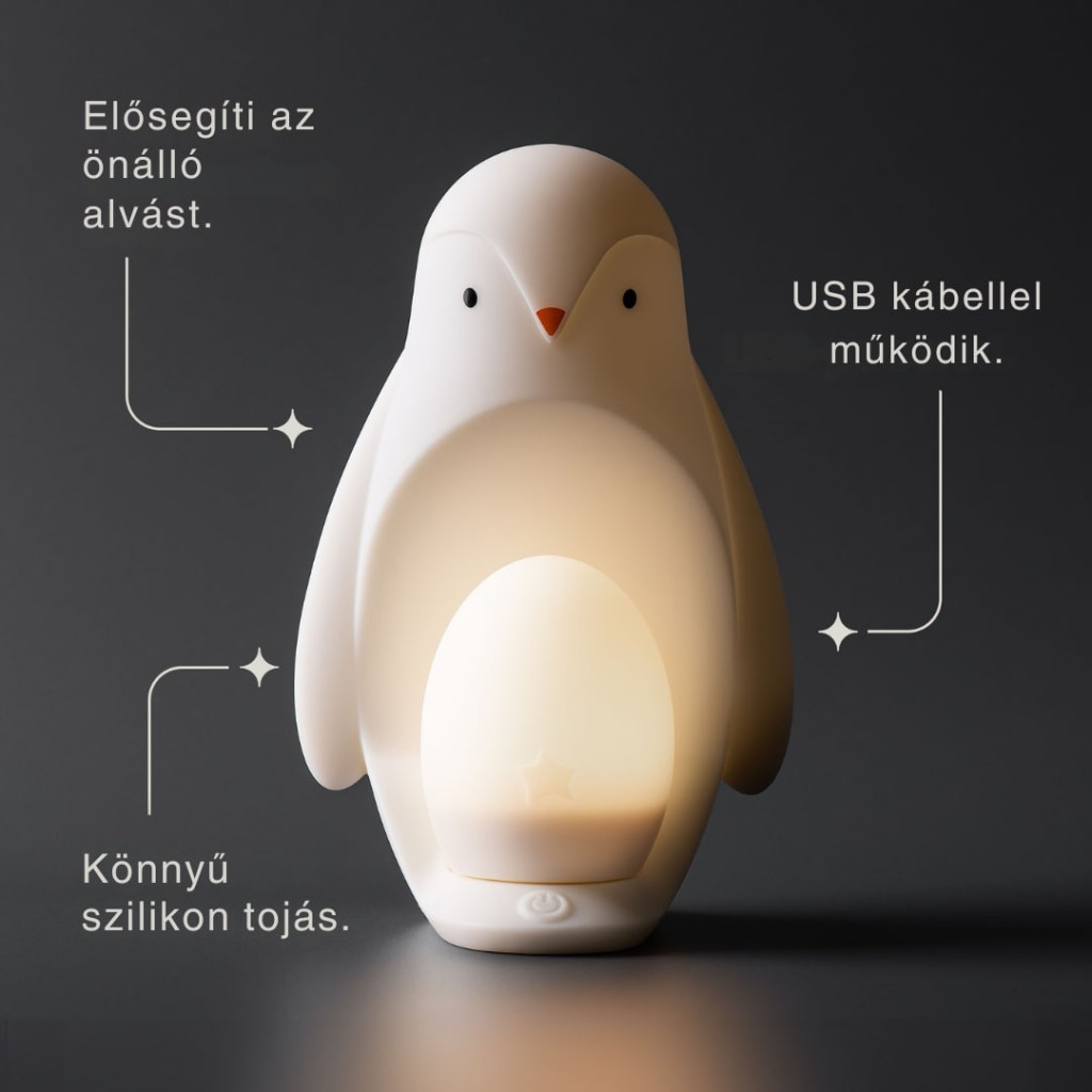 Tommee Tippee 2 az 1-ben hordozható éjszakai fény pingvin állítható fényerővel