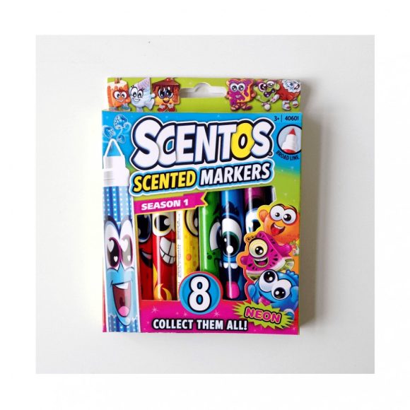 Scentos illatos filctoll készlet élénk színekkel (8 db)