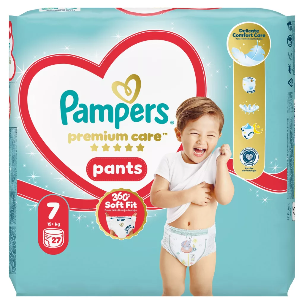 Pampers Premium Care Pants bugyipelenka 7, 15+ kg, 27 db