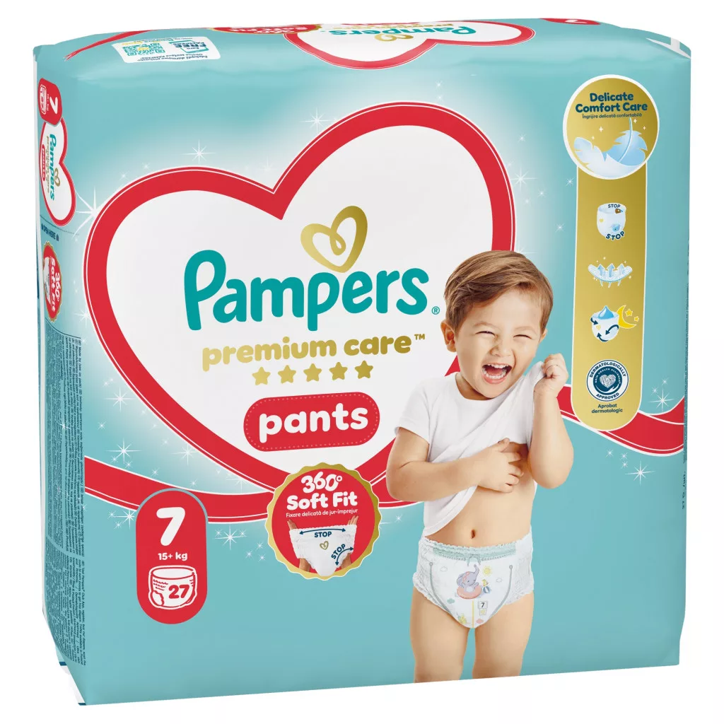 Pampers Premium Care Pants bugyipelenka 7, 15+ kg, 27 db