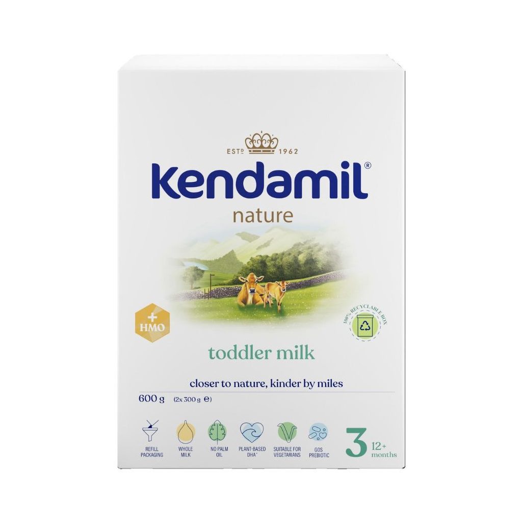 Kendamil Nature 3 tejalapú anyatej-kiegészítő tápszer 12-36 hó HMO+ (600 g)