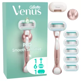   Gillette Venus Pro Smooth Sensitive női borotva 6 db borotvabetéttel