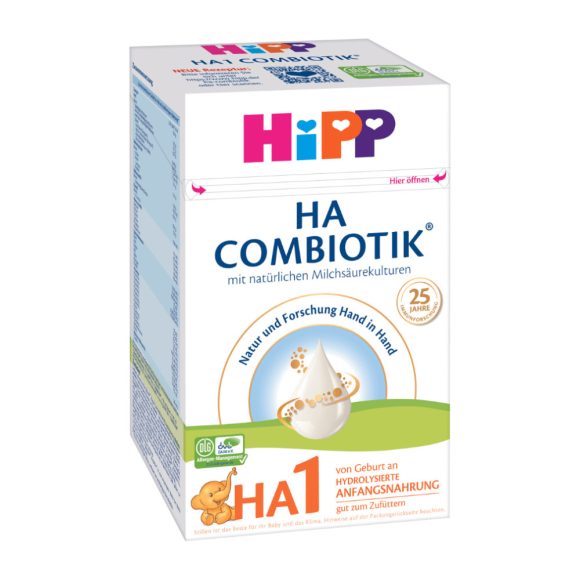 HiPP HA1 Combiotik Tejalapú anyatejhelyettesítő tápszer fehérjehidrolizátumból 0+ (600 g)