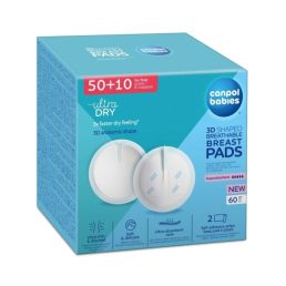   Canpol Babies 3D-s légáteresztő csúszásgátlós eldobható melltartóbetét (50+10 db)