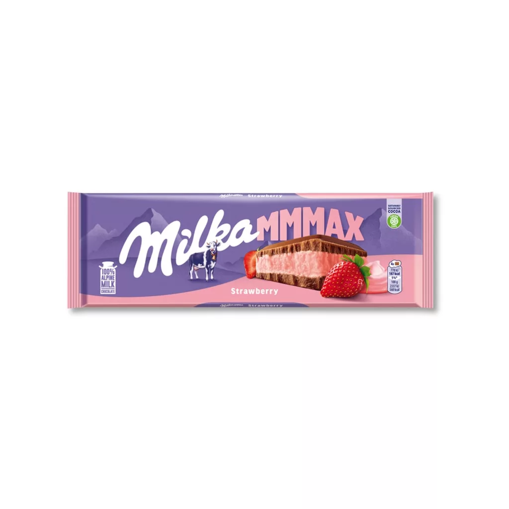 Milka MMMax epres-joghurtos táblás tejcsokoládé 300 g