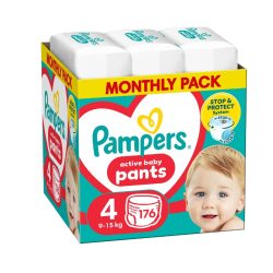   Pampers Active Baby Pants bugyipelenka 4, 9-15 kg, HAVI PELENKACSOMAG 176 db