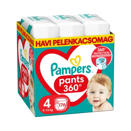Pampers Pants bugyipelenka, Maxi 4, 9-15 kg, HAVI PELENKACSOMAG 176 db