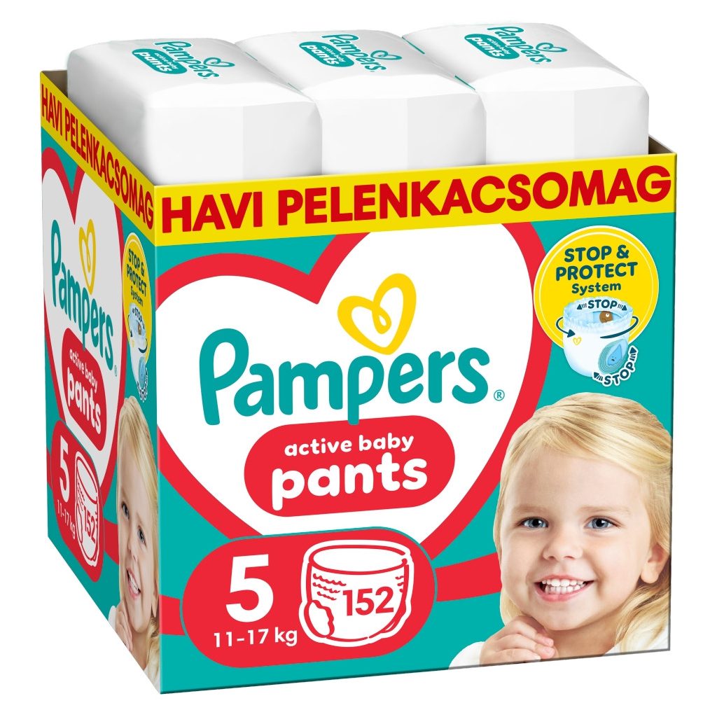 Pampers Active Baby Pants bugyipelenka 5 11-17 kg, HAVI PELENKACSOMAG 152 db