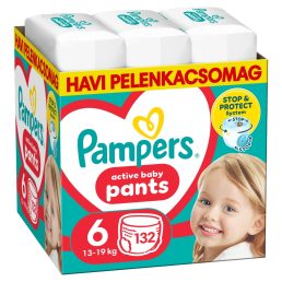   Pampers Active Baby Pants bugyipelenka 6, 13-19 kg, HAVI PELENKACSOMAG 132 db