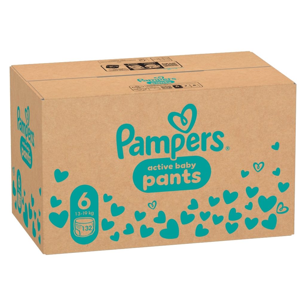 Pampers Active Baby Pants bugyipelenka 6, 13-19 kg, HAVI PELENKACSOMAG 132 db