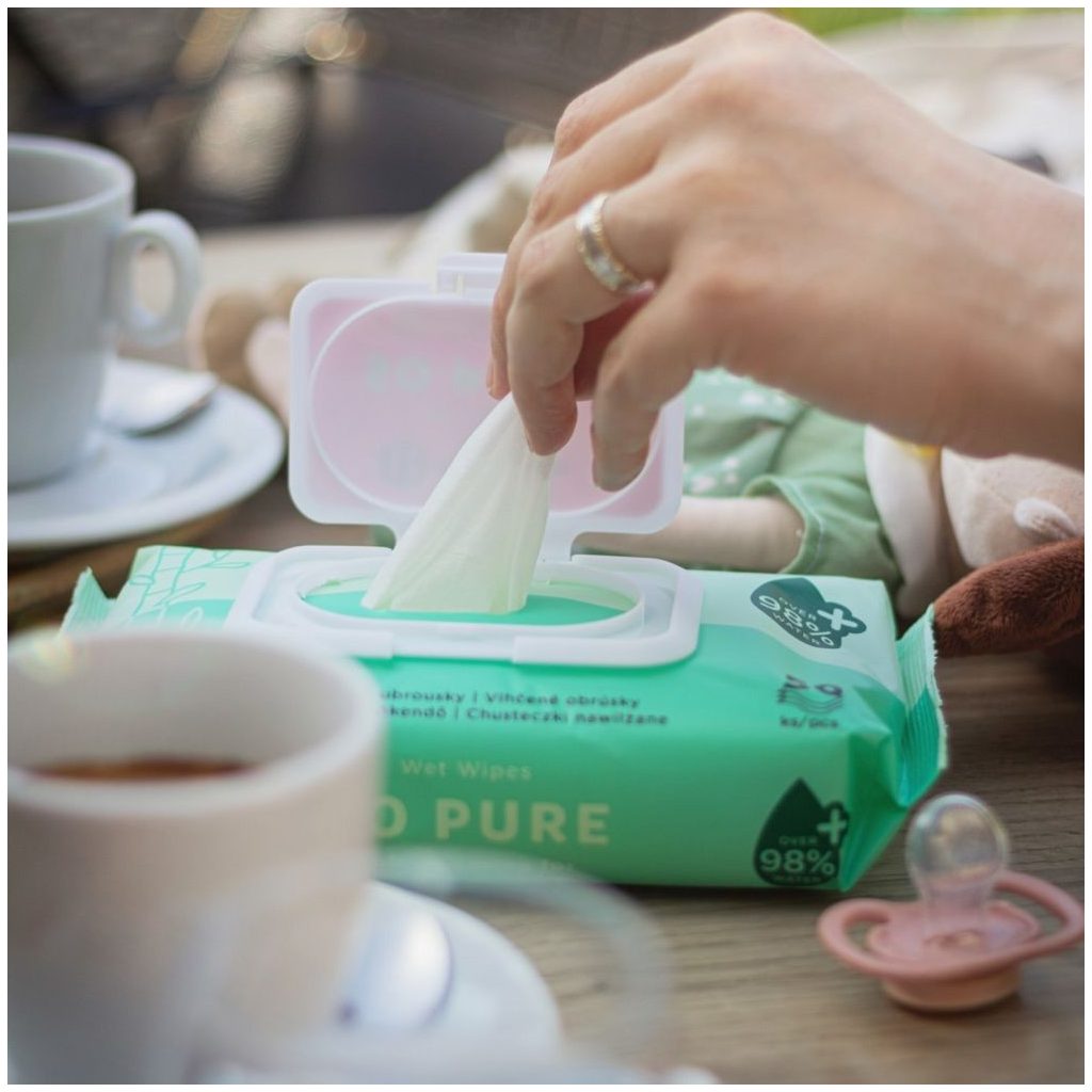 Petite&Mars So Pure bambusz nedves törlőkendő, biológiailag lebomló (12x56 db)