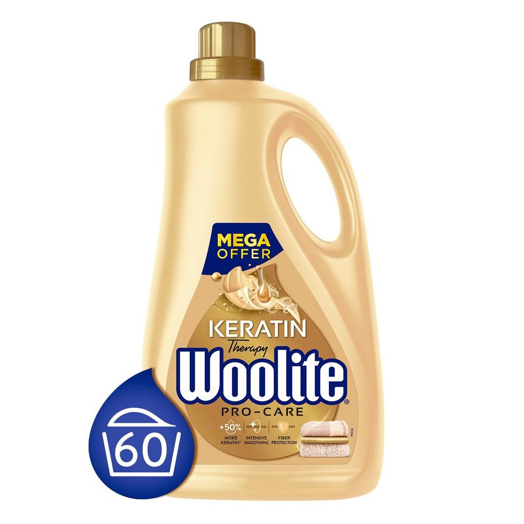 Woolite Keratin Therapy Pro-Care mosószer minden ruhatípushoz 3,6 liter (60 mosás)