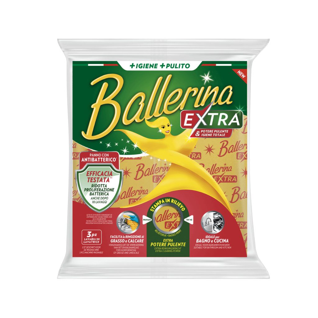 Ballerina extra háztartási törlőkendő antibakteriális hatóanyaggal (3 db)