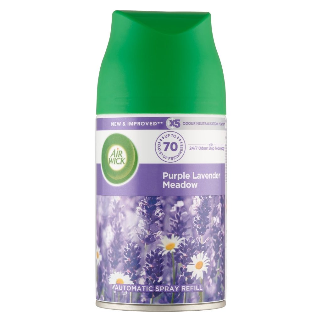 Air Wick Freshmatic Automata Légfrissítő spray utántöltő, Lila Levendula Mező (250ml)