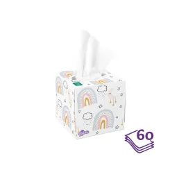   Violeta 3 rétegű zsebkendő, kozmetikai kendő, dobozos (60 db)