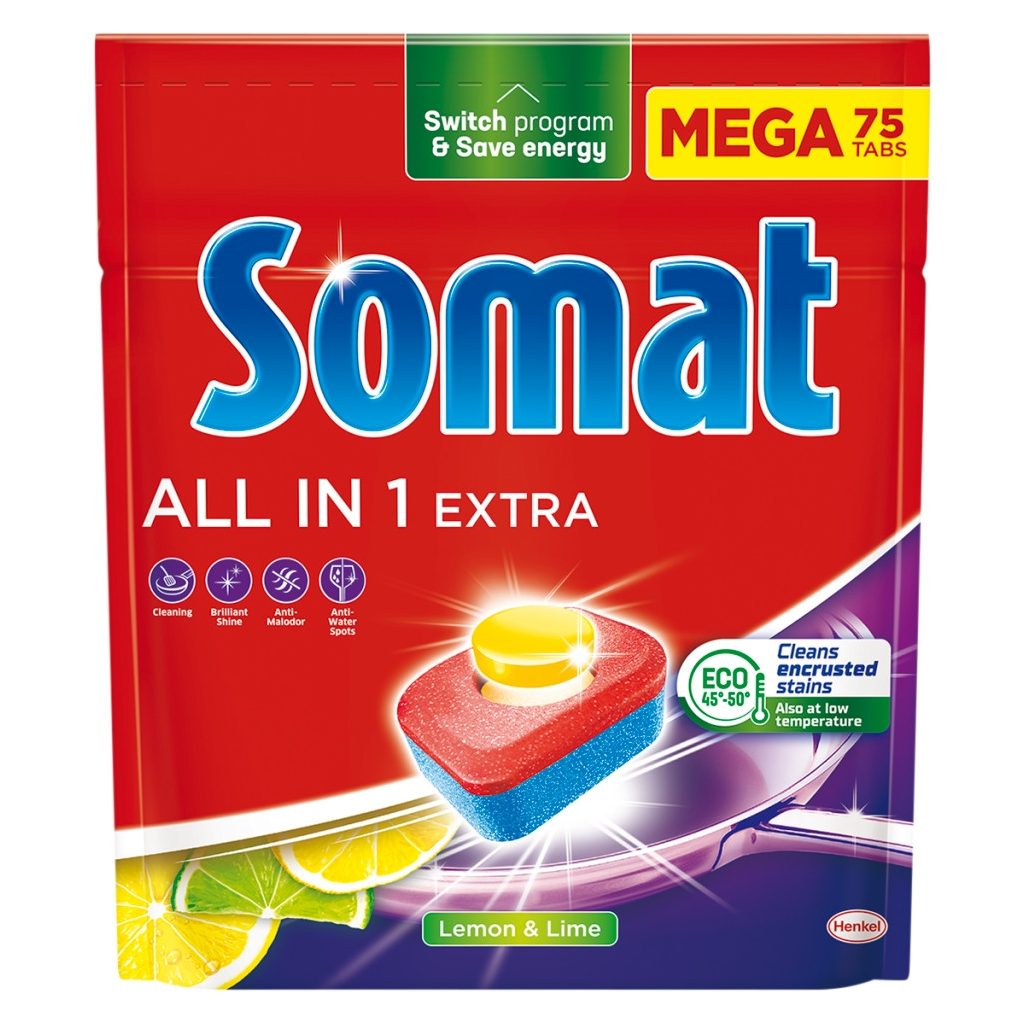 Somat All in One Extra Lemon & Lime mosogatógép-tabletta (75 db)