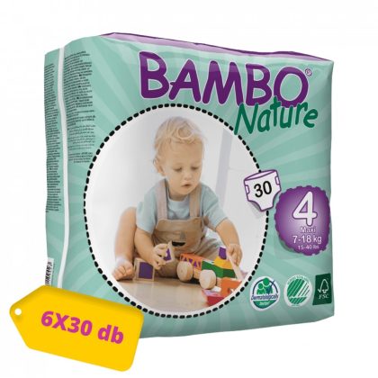 MEGSZŰNT - Bambo Nature öko pelenka, Maxi 4, 7-18 kg, HAVI PELENKACSOMAG 180 db
