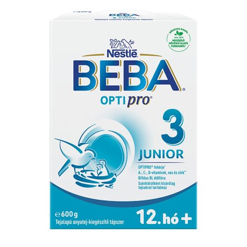 BEBA OptiPro 3 Junior tejalapú anyatej kiegészítő tápszer 12 hó+ (600 g)
