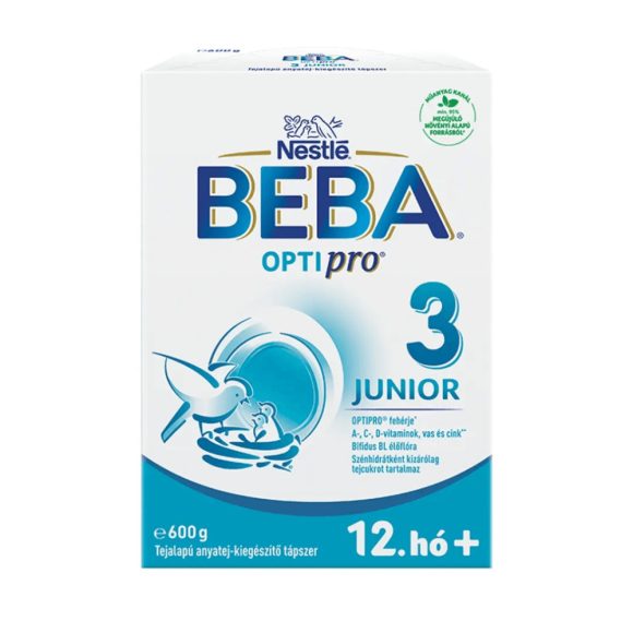 BEBA OptiPro 3 Junior tejalapú anyatej kiegészítő tápszer 12 hó+ (600 g)