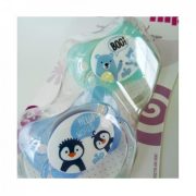  Nip Family latex játszócumi 5-18 hó 2 db (kék) - maci, pingvin