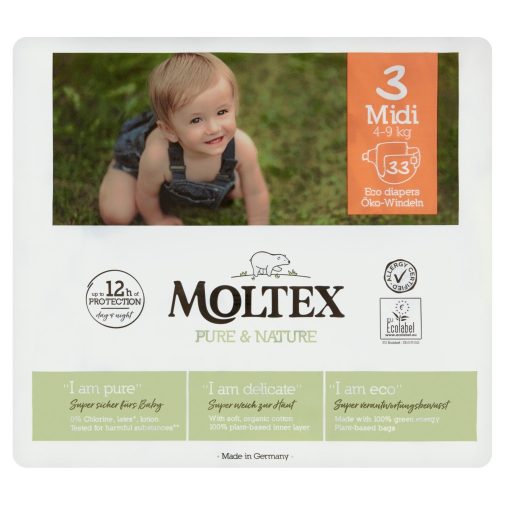MOLTEX Pure&Nature öko pelenka, Midi 3, 4-9 kg, 33 db