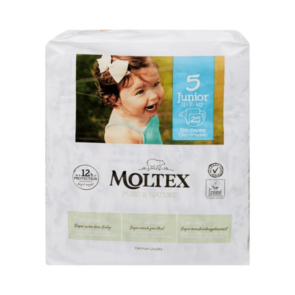 MOLTEX Pure&Nature öko pelenka, Junior 5, 11-16 kg, 25 db