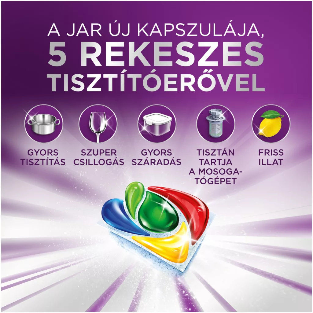 Jar Our 30 Minute Miracle Platinum Plus mosogatókapszula Lemon 100 db