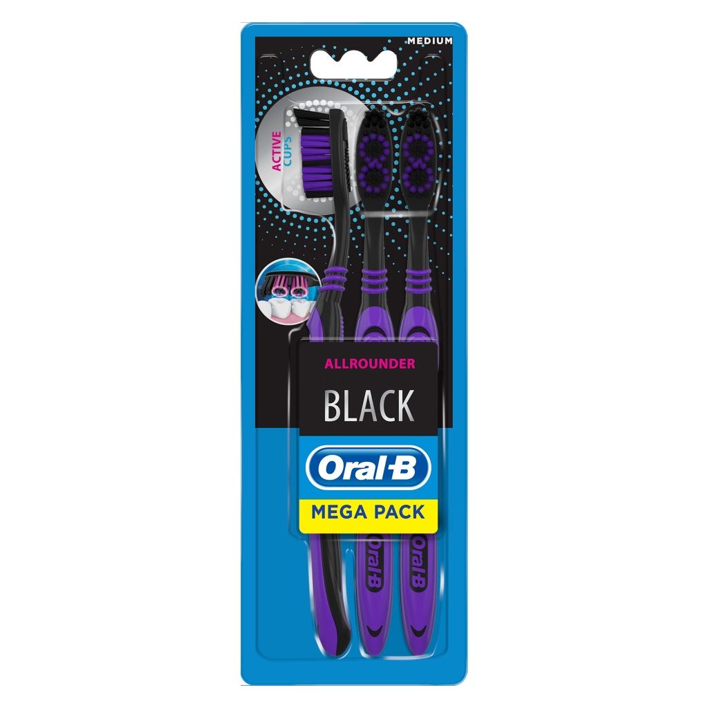 Oral-B Allrounder Black Fogkefe (3 db)